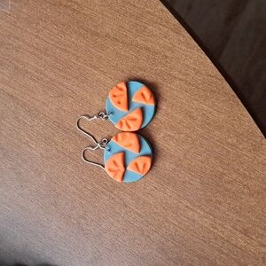 Orange Slices Earrings, Handmade
